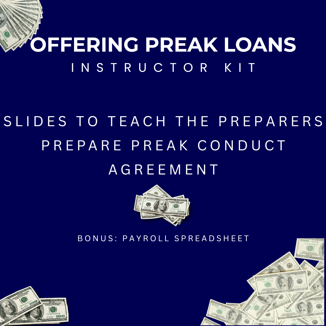 PLR PREACK LOAN TRAINING FOR PTINs